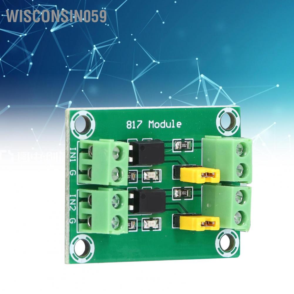 Wisconsin059 Mô-đun cách ly quang học 2 kênh Bo mạch chuyển đổi đầu ra trình điều khiển Optocoupler quang điện