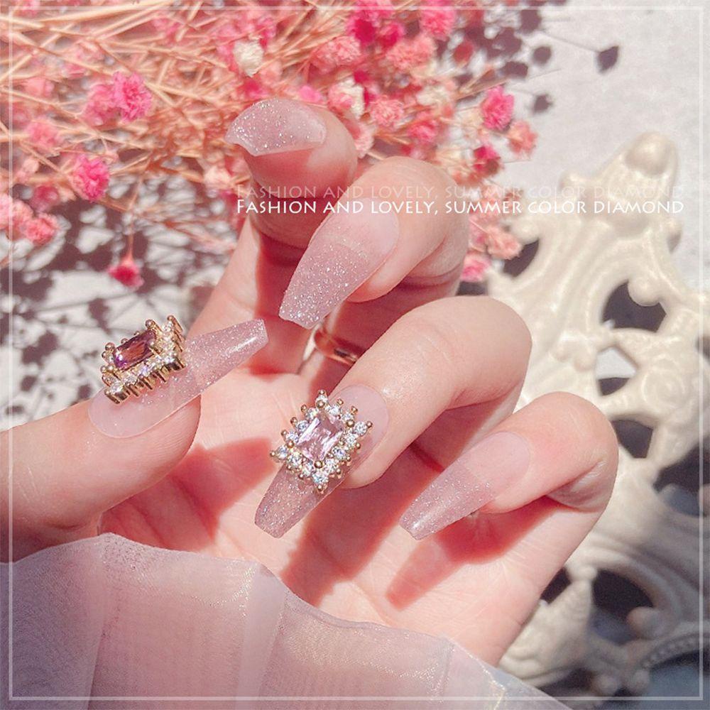 Phụ Kiện Trang Trí Móng Tay Hình Vuông 3D Sang Trọng