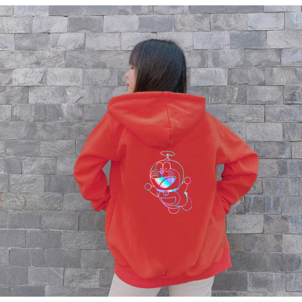 [BÁN CHẠY] Áo khoác nỉ hoodie phản quang Doremon, Áo nỉ trần bông dày đẹp, cao cấp, Freesize dưới 65kg | BigBuy360 - bigbuy360.vn