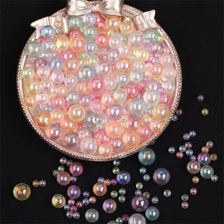 Hạt acrylic 6/8/10mm màu AB, không lỗ, dùng làm đồ trang sức DIY