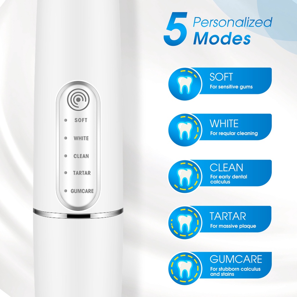 Máy lấy cao răng tại nhà Gumcare Wireless Toothbrush,máy 2 in 1 lấy vôi răng kèm đánh răng sạc đế không dây