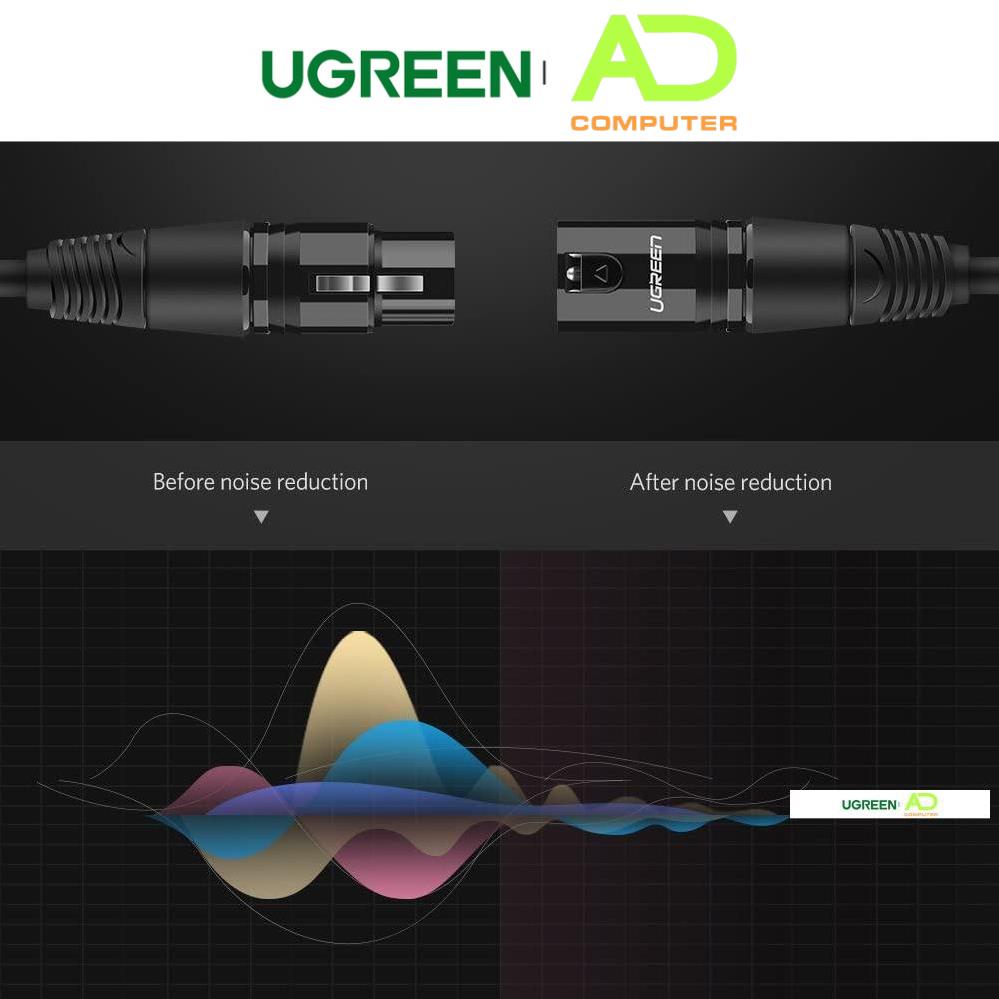 Dây Audio nối dài MIC XLR (Cannon) 6mm UGREEN AV130 - Hàng phân phối chính hãng - Bảo hành 18 tháng