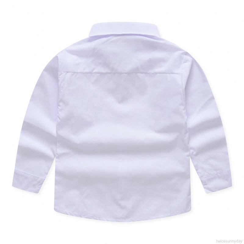 Áo sơ mi trắng dài tay cho bé trai