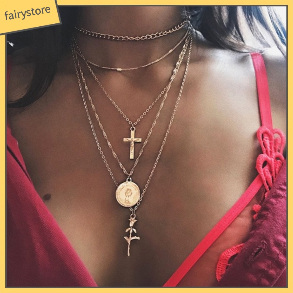 Dây chuyền nhiều tầng phong cách vintage xinh xắn