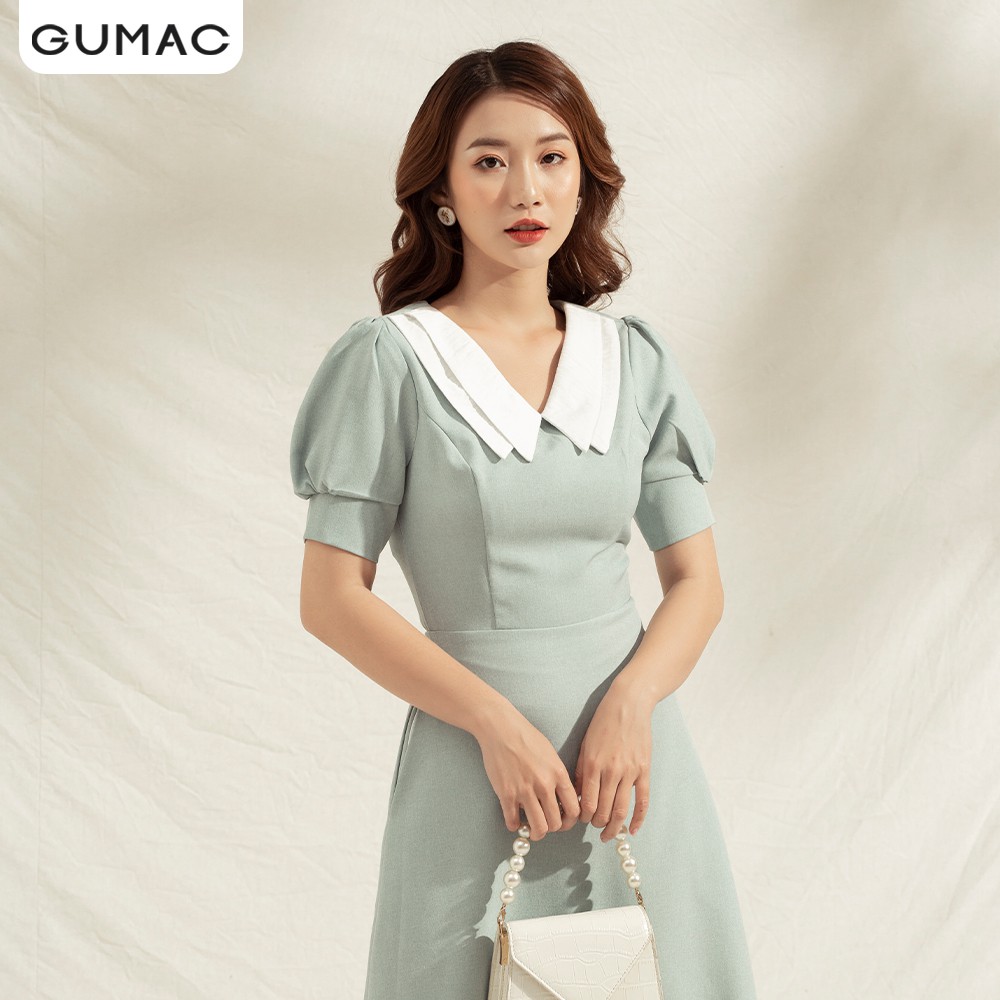 [Mã WAFAST hoàn 20% tối đa 100k xu đơn 250k] Đầm cổ peter 2 lớp DA1162 GUMAC | BigBuy360 - bigbuy360.vn