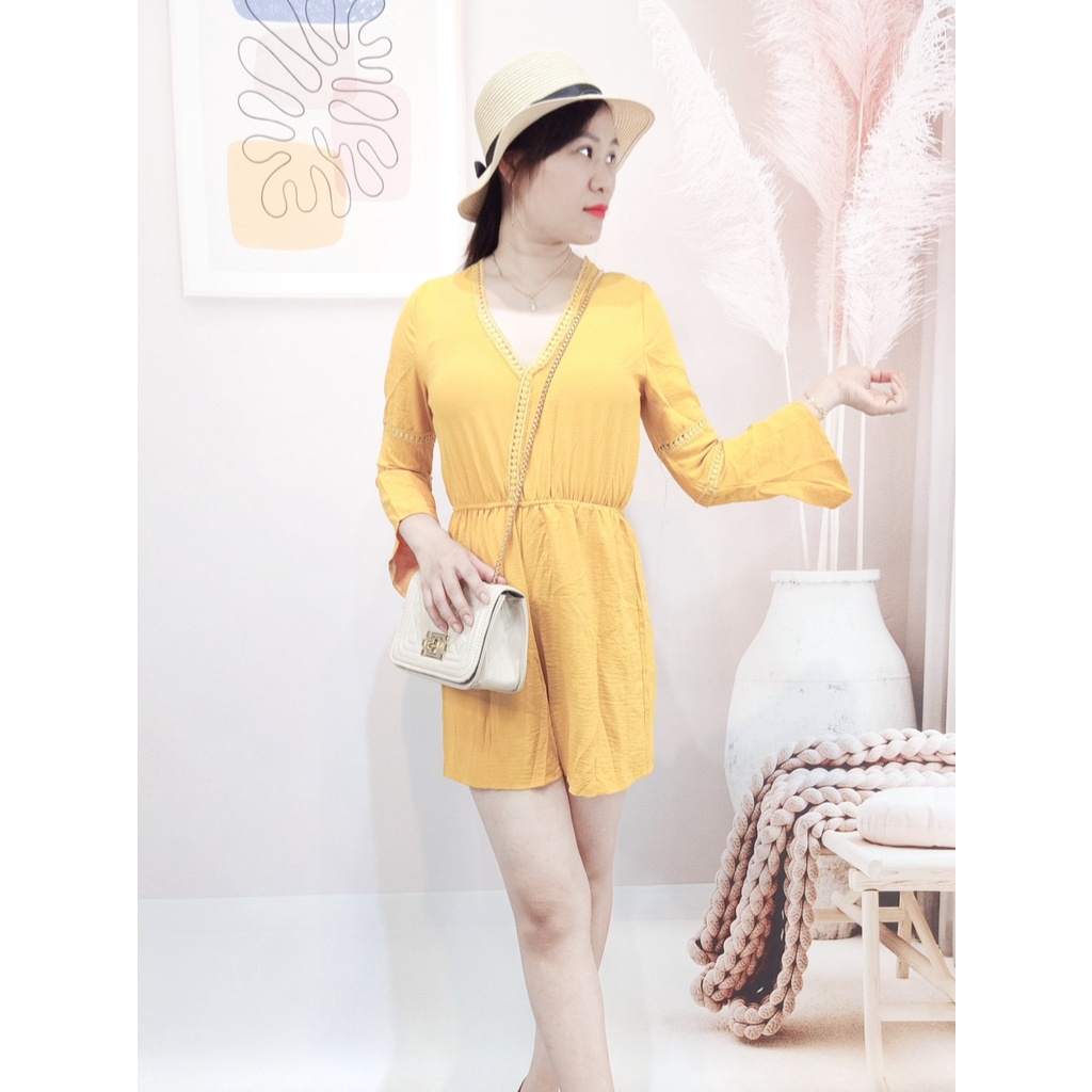 Jumsuit đùi chất đũi bao mát đẹp