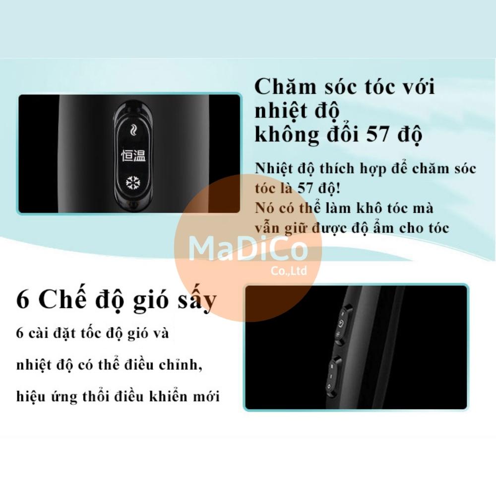 Máy sấy tóc Philips 2 chiều nóng lạnh BHC020 công suất lớn 1800W tạo kiểu tóc chuyên nghiệp chuẩn salon - BH 2 năm