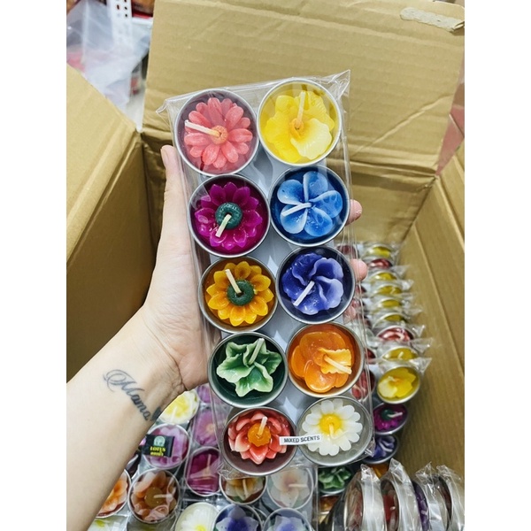 Nến Hoa Thái Lan Rất Thơm Vỉ 10 Chén Nến
