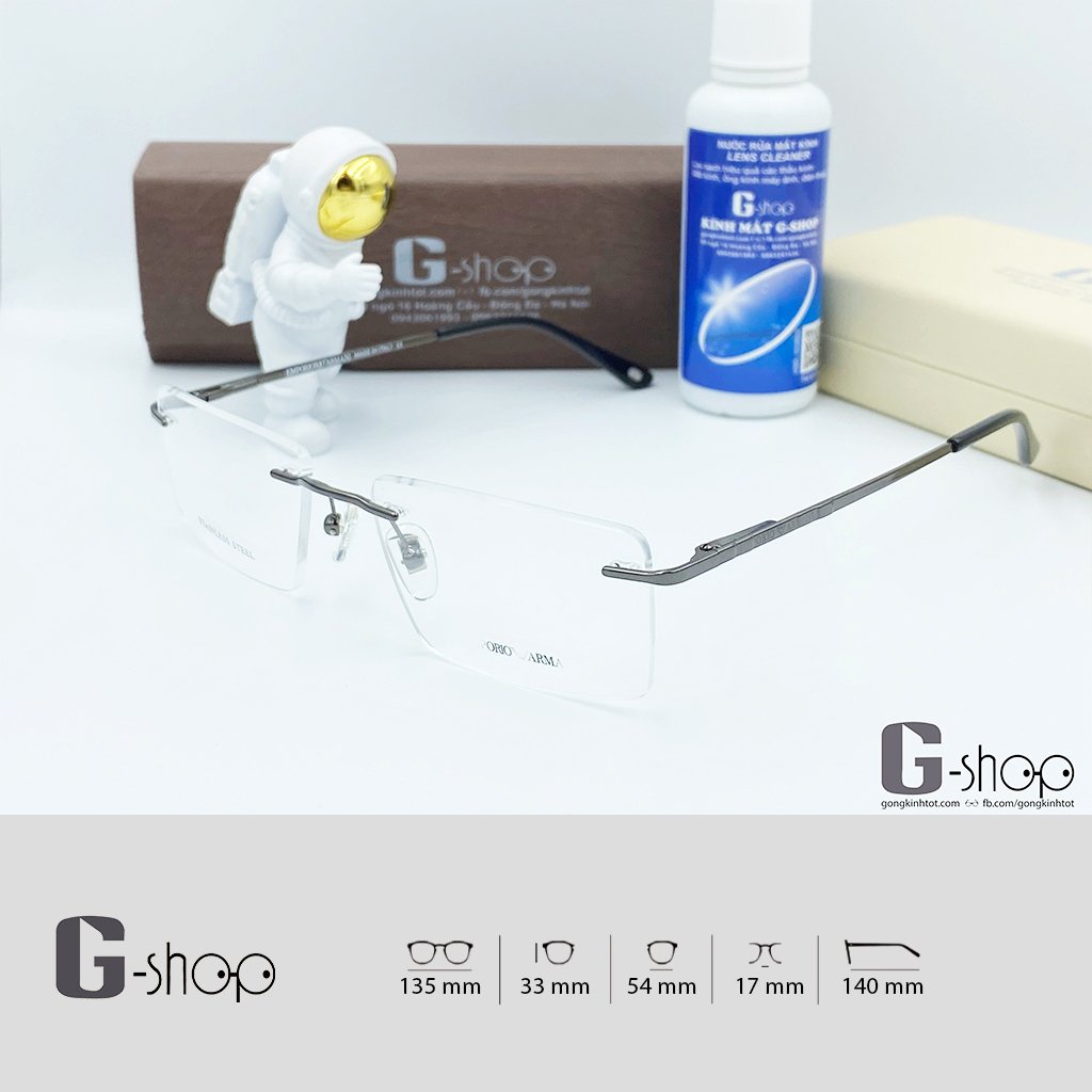 Kính gọng khoan armani - kính gọng khoan càng lò so -kính gọng khoan kim loại