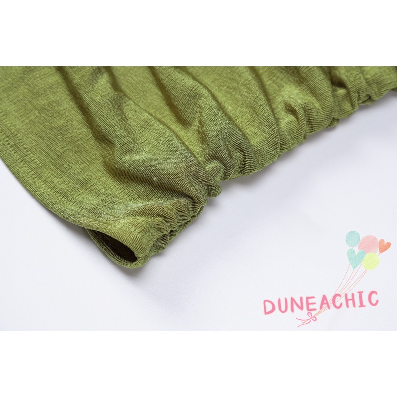 DUNEA Đầm Nữ Hai Dây Xếp Ly Hở Lưng Quyến Rũ