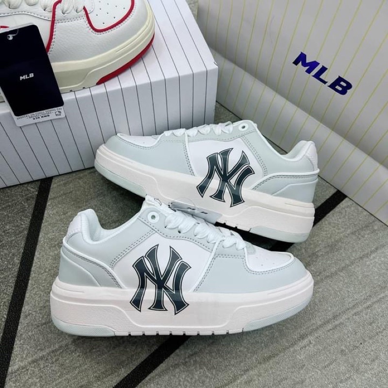 Giày thể thao sneaker Mlb liner xám ny đen bản cao cấp ảnh thật shop tự chụp+Freeship
