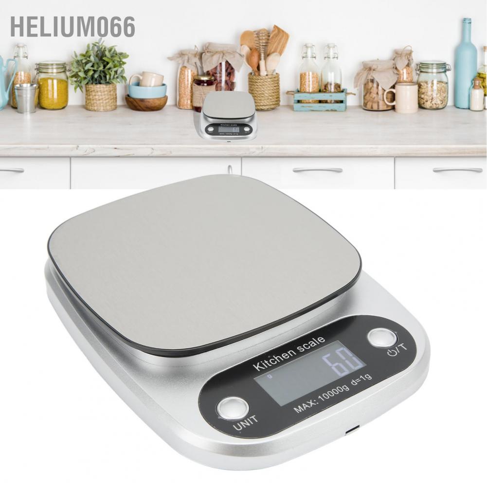 Helium066 Kitchen Food Scale High Accuracy Fast Cleaning LED Screen Blue Backlight for Baking Cooking