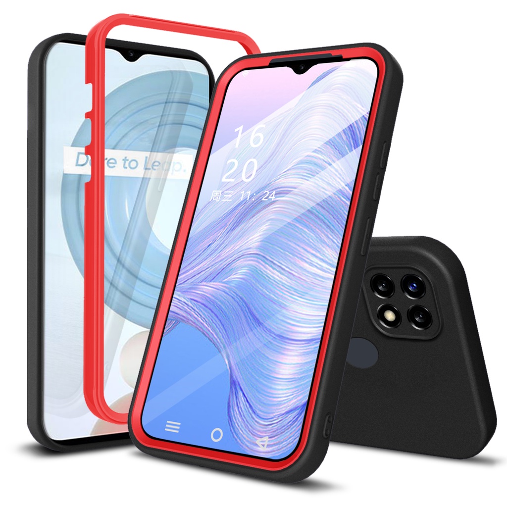 Ốp Điện Thoại Silicone Hai Màu Kẹo Cho Realme C21Y C25Y C12 C25 C25S C11 2021 C20 C20A C21