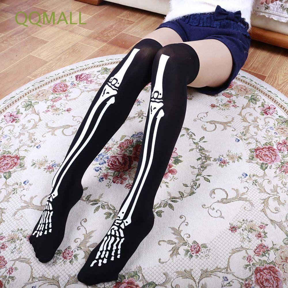 Vớ Có Khóa Kéo Họa Tiết Halloween Sáng Tạo Cho Nữ