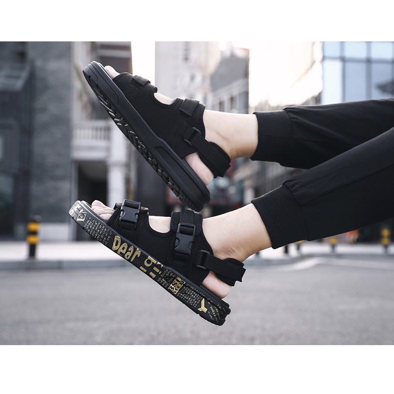 Giầy Sandal Nam Đế Chữ - quai hậu nam học sinh quai ngang Đế Chữ Mẫu Mới