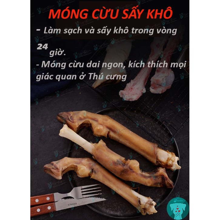 [SNACK ĐỈNH CAO]Xương Gặm Sạch Răng, Móng Cừu Sấy Khô, Chống Cắn Phá, Bổ Sung Collagen &amp; Canxi. JF97