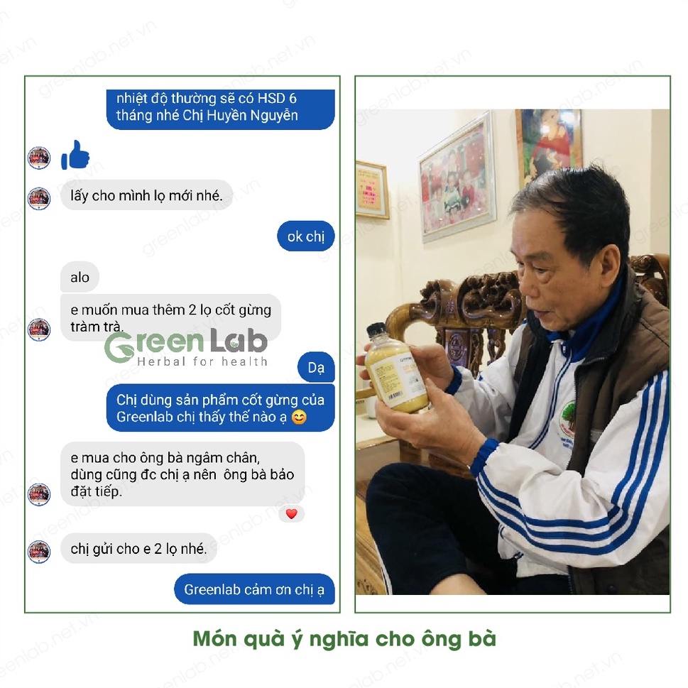 Cốt gừng tràm trà GreenLab Nước pha tắm, ngâm chân 500ml