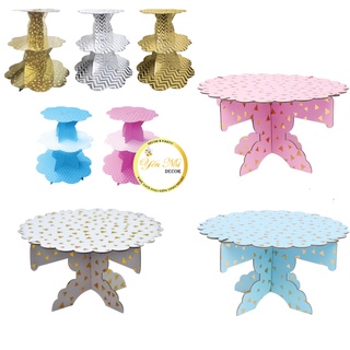 Kệ bánh sinh nhật 1 tầng, kệ bánh cucake 3 tầng phụ kiện trang trí sinh nhật vô cùng tiện lợi và đẹp mắt.