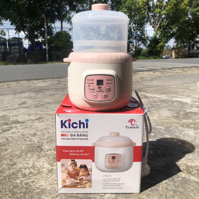 Nồi nấu cháo chậm đa năng Kichi 0.8 lít