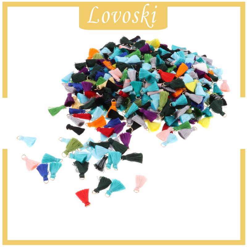 Bộ 100 Bông Tai Tua Rua Nhiều Màu Sắc