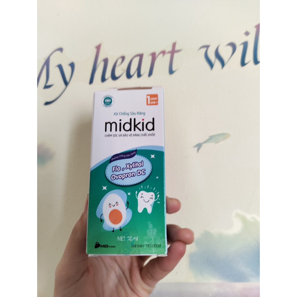 Combo 2 Hộp, Xịt Chống Sâu Răng Midkid. Bảo vệ Răng Cho Bé từ 1 Tuổi. NUỐT ĐƯỢC