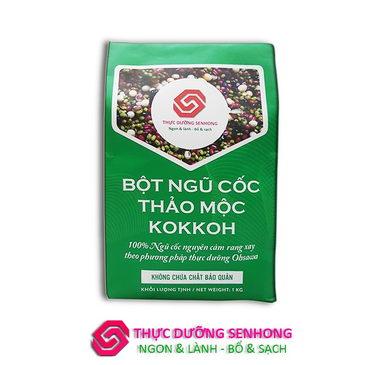 Bột ngũ cốc thảo mộc Kokkoh (1kg) 100% ngũ cốc nguyên cám rang xay theo phương pháp thực dưỡng ohsawa