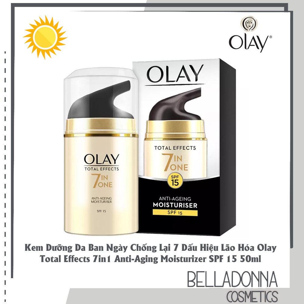 Kem Dưỡng Ban Ngày Chống Lại 7 Dấu Hiệu Lão Hóa Olay Total Effects 7in1 Anti-Aging Moisturizer Day Cream SPF 15 50ml