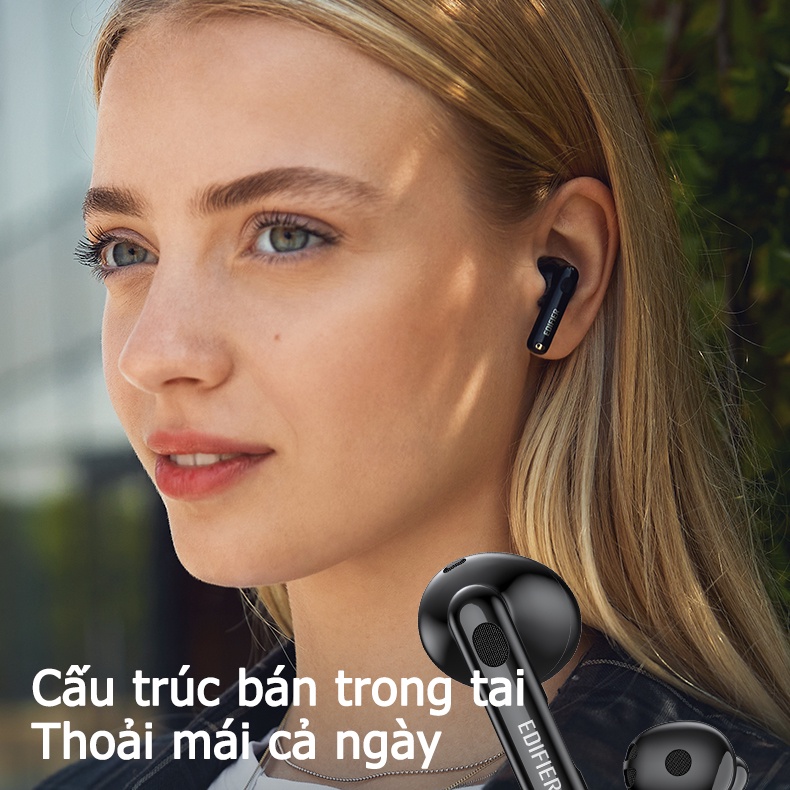 Tai Nghe Không Dây Edifier W220T TWS Bluetooth 5.3 QCC3056 IP54 Tiếng Ồn Chống Thấm Nước Sạc Nhanh