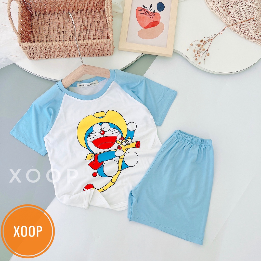 (Đại 16-26kg) Bộ cộc tay minky mom chất thun lạnh họa tiết Đồ rê M0n cho bé (SP002108  ) shop phúc yến