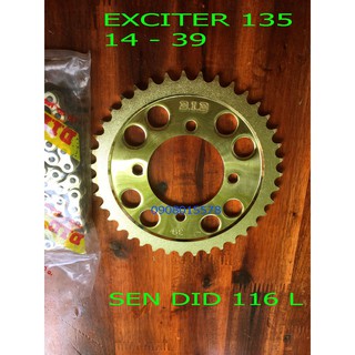 Nhông Sên Dĩa Vàng Exciter 135 & Nhiều Xe - NSD DID Vàng