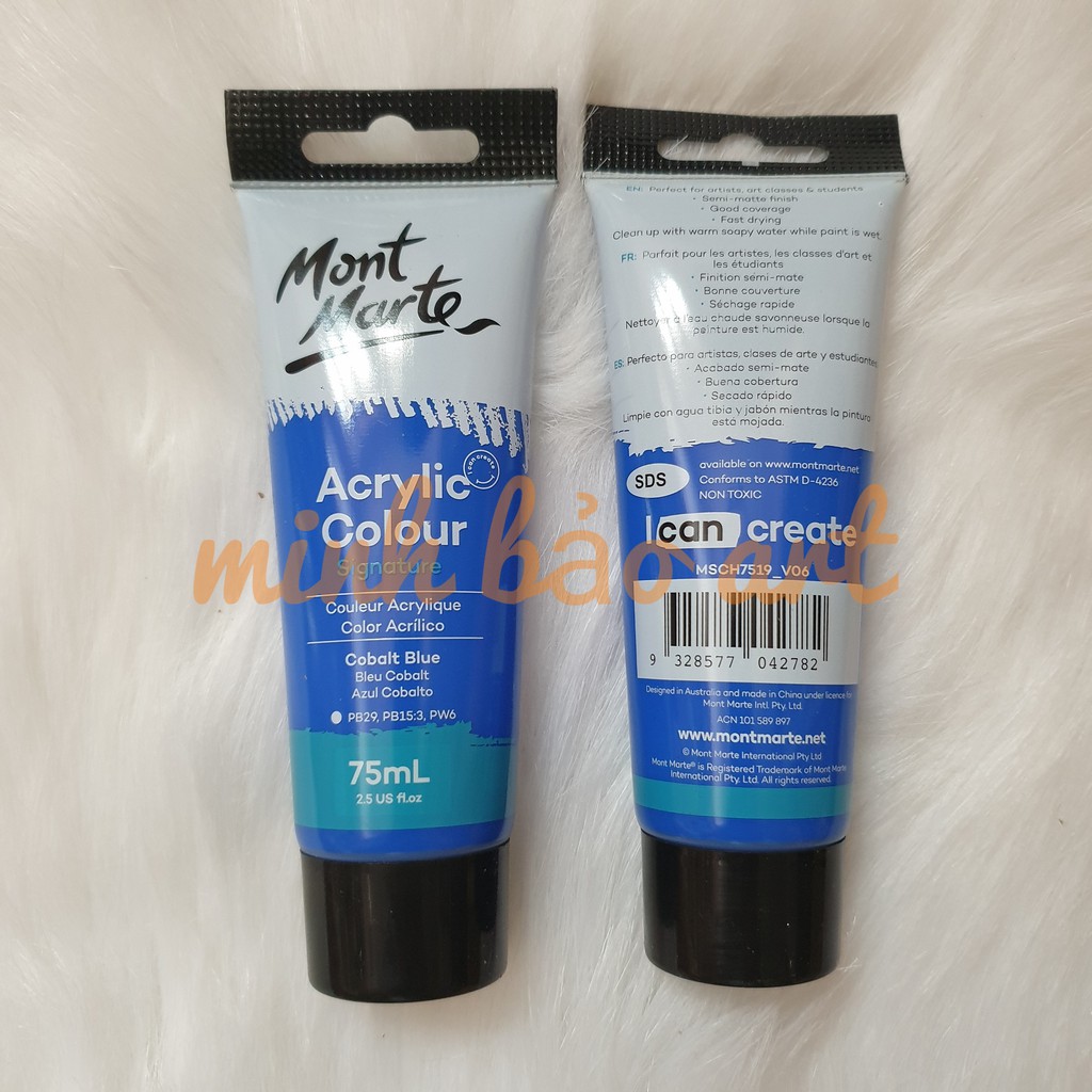 BÁN LẺ - MÀU MONT MARTE STUDIO ACRYLIC TUÝP 75 ML (VẼ TRÊN TƯỜNG, GỖ, VẢI, KÍNH...)