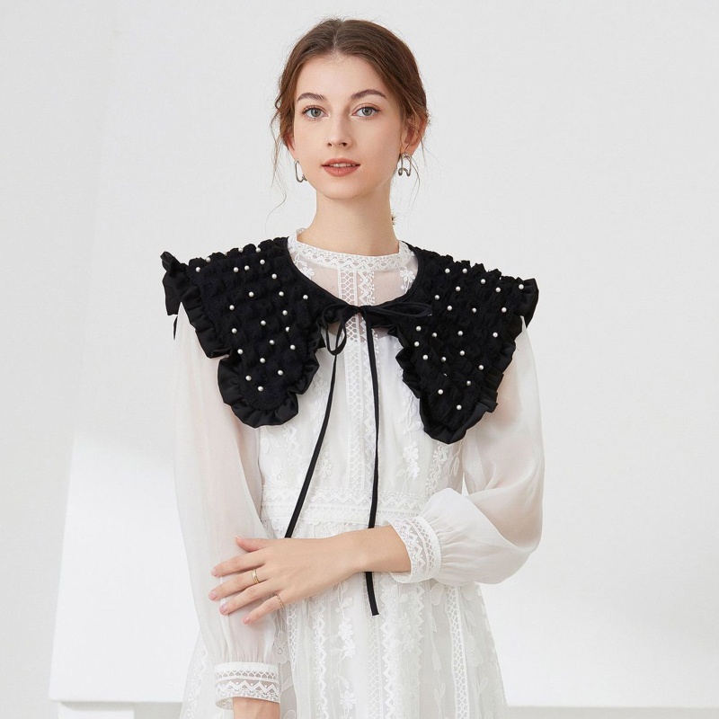 Cổ Áo Rời Cổ Bẻ Cột Dây Có Thể Tháo Rời