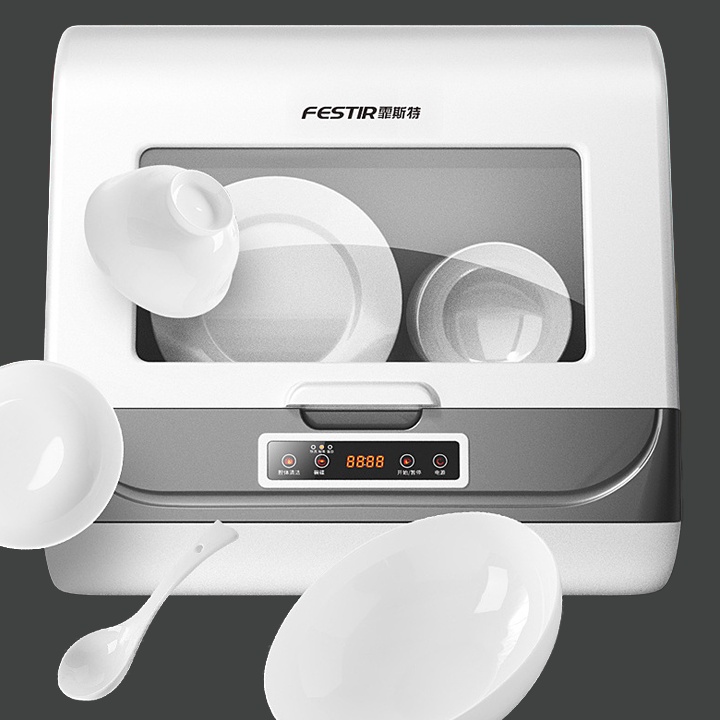 Máy rửa bát mini công nghệ làm sạch 360º, khử trùng nhiệt độ cao, màn hình cảm ứng