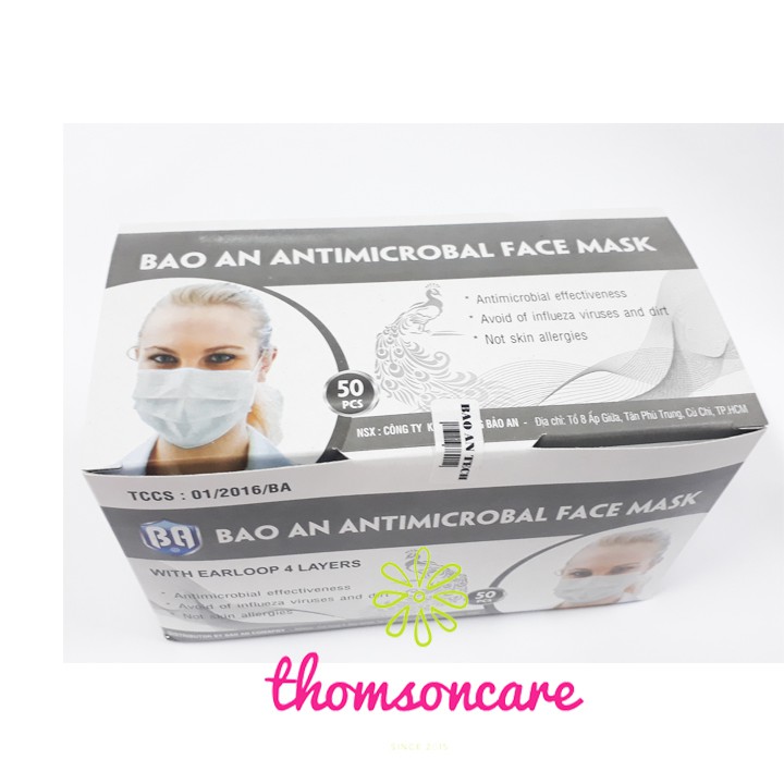 Khẩu Trang y tế 4 lớp Than Hoạt Tính Bảo An 50 Cái | BigBuy360 - bigbuy360.vn