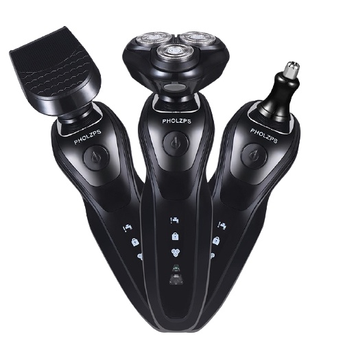 Máy cạo râu đa năng SHAVER SK1588 bản đặc biệt mầu đen , máy cạo râu 3in 1 thông minh chống nước cao cấp