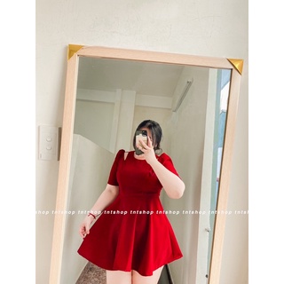 ĐẦM NHUNG KHOÉT VAI [ TNT SHOP BIGSIZE 60KG - 90KG ]