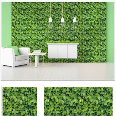 Cuộn 10m Giấy dán tường thảm lá xanh 3D