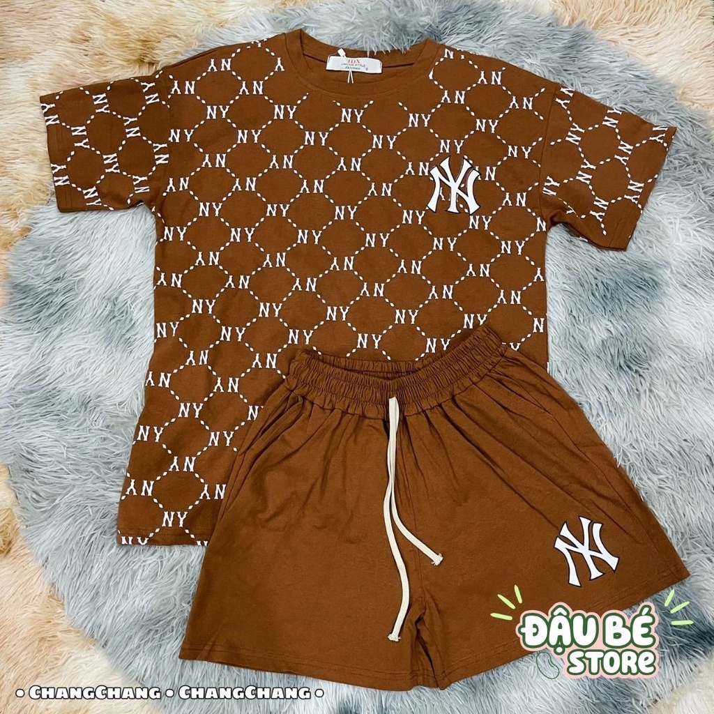 Bộ Quần Áo Thun Nam Nữ Tay Ngắn Cổ Tròn Ml.B Thời Trang Cá Tính - Áo Phông Unisex Ny Form Rộng Năng Động - Daube - A038