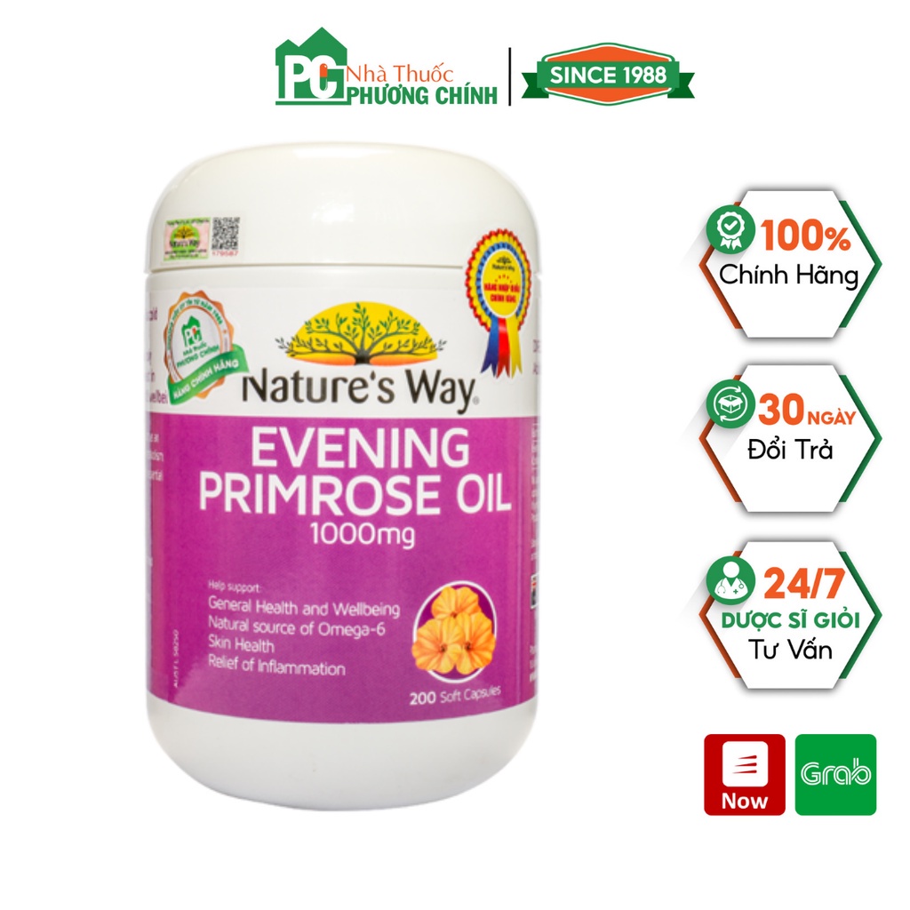 Viên Uống Tinh Dầu Hoa Anh Thảo Evening Primrose Oil Nature's Way