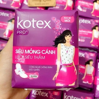 BVS KOTEX SIÊU MỎNG 8M SIÊU THOẢI MÁI