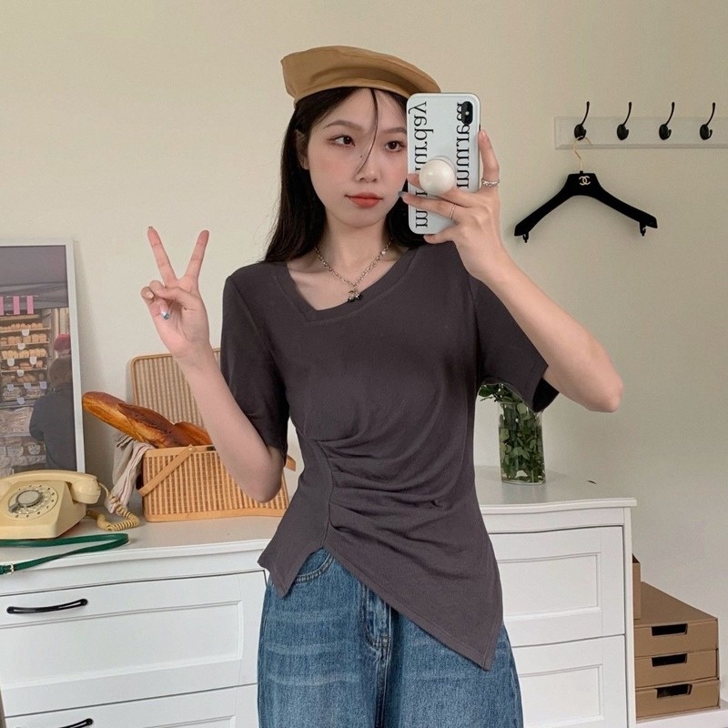 Áo Thun Tay Ngắn Thiết Kế Mới Thời Trang Mùa Hè Dành Cho Nữ