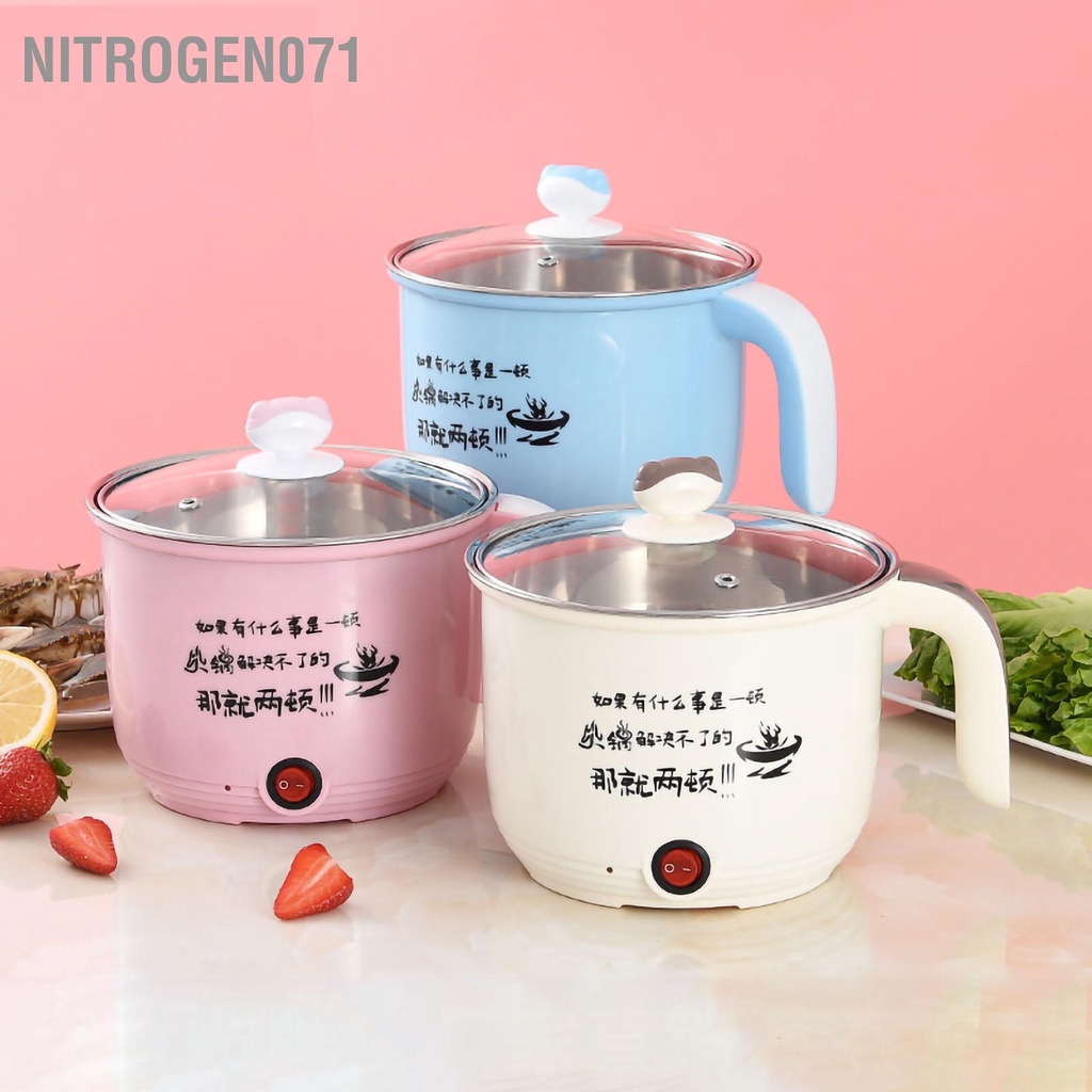 ❤️ Nitrogen071 Nồi Nẩu Lẩu Điện , Nồi Lẩu Đa Năng - Nấu Ăn, Nấu Lẩu Mini - Nồi điện 1.8L 400 đến 800W Thép không gỉ Thành bên trong 2 chế độ Bảo vệ quá nhiệt