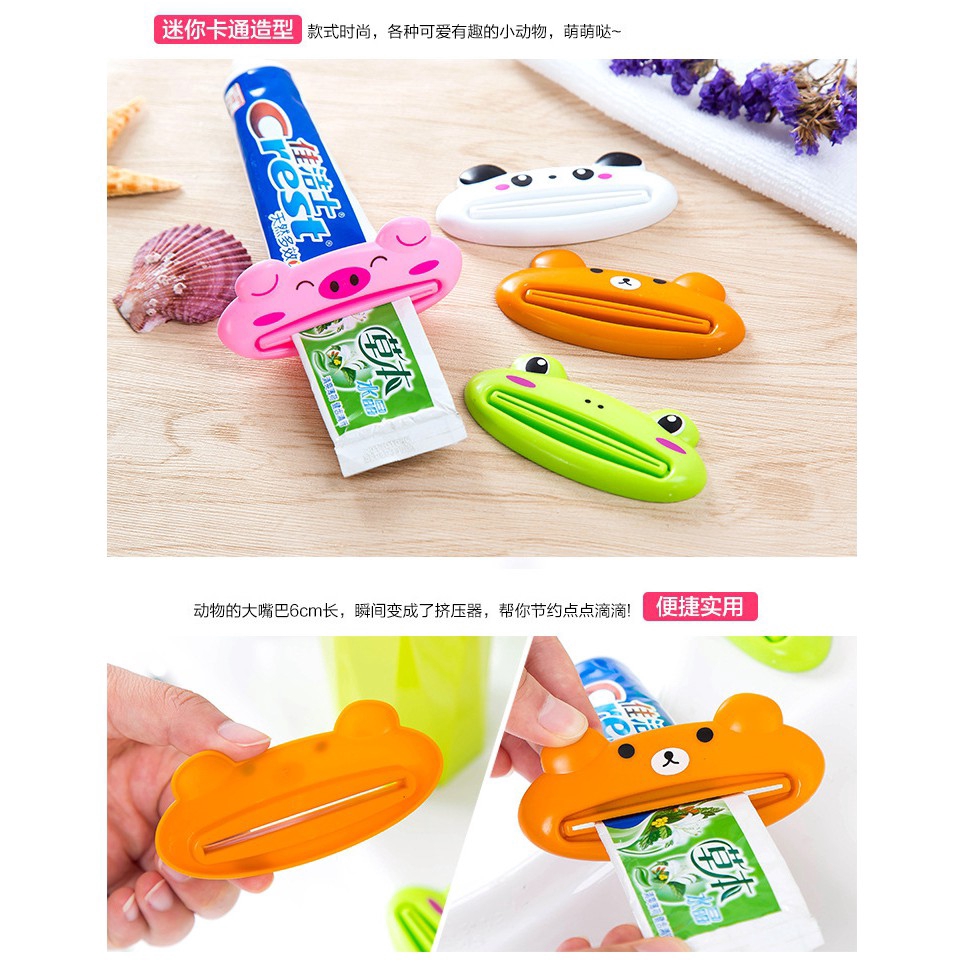 MOLAMGO Dụng cụ ép tuýp kem họa tiết hoạt hình dễ thương