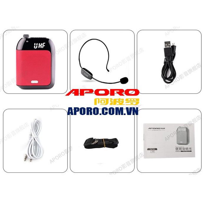Máy trợ giảng Aporo T9 2.4G Mic không dây Bluetooth.