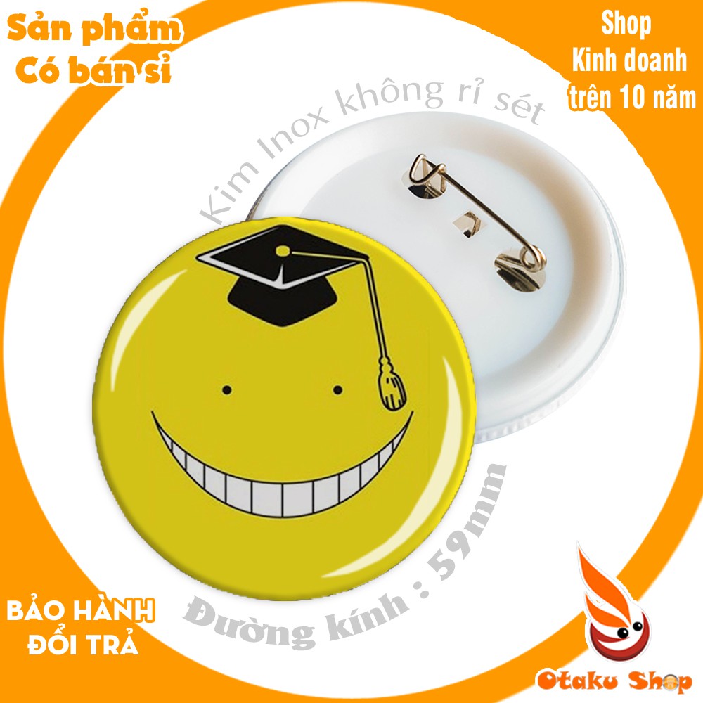 Huy hiệu anime Hắc Quản Gia-kuroshitsuji, Lớp Học Ám Sát Assassination Classroom,Linh Hồn Bạc Gintama,Umaru