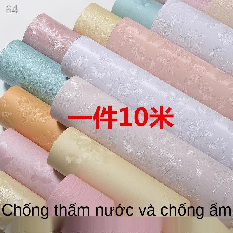 Giấy dán tường phòng ngủ tự dính ấm áp Không thấm nước 10m cộng với khách dày Nền TV trang trí 3D âm thanh nổiQ