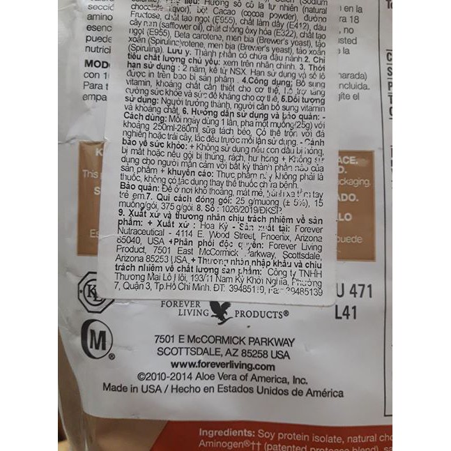 Thực Phẩm Bổ sung Forever Lite Ultra - chocolate 471flp | BigBuy360 - bigbuy360.vn