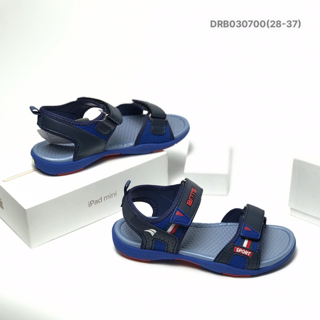 Sandal bé trai 28-37 ❤️FREESHIP❤️ Dép quai hậu học sinh BlTIS đế cao su hai quai dán DRB030700