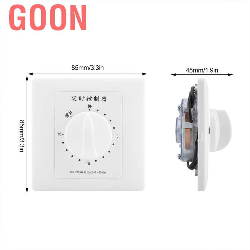 Goon 220V Digital LCD Kitchen Home Cooking Timer Count-Down Up Clock Alarm Switch Set