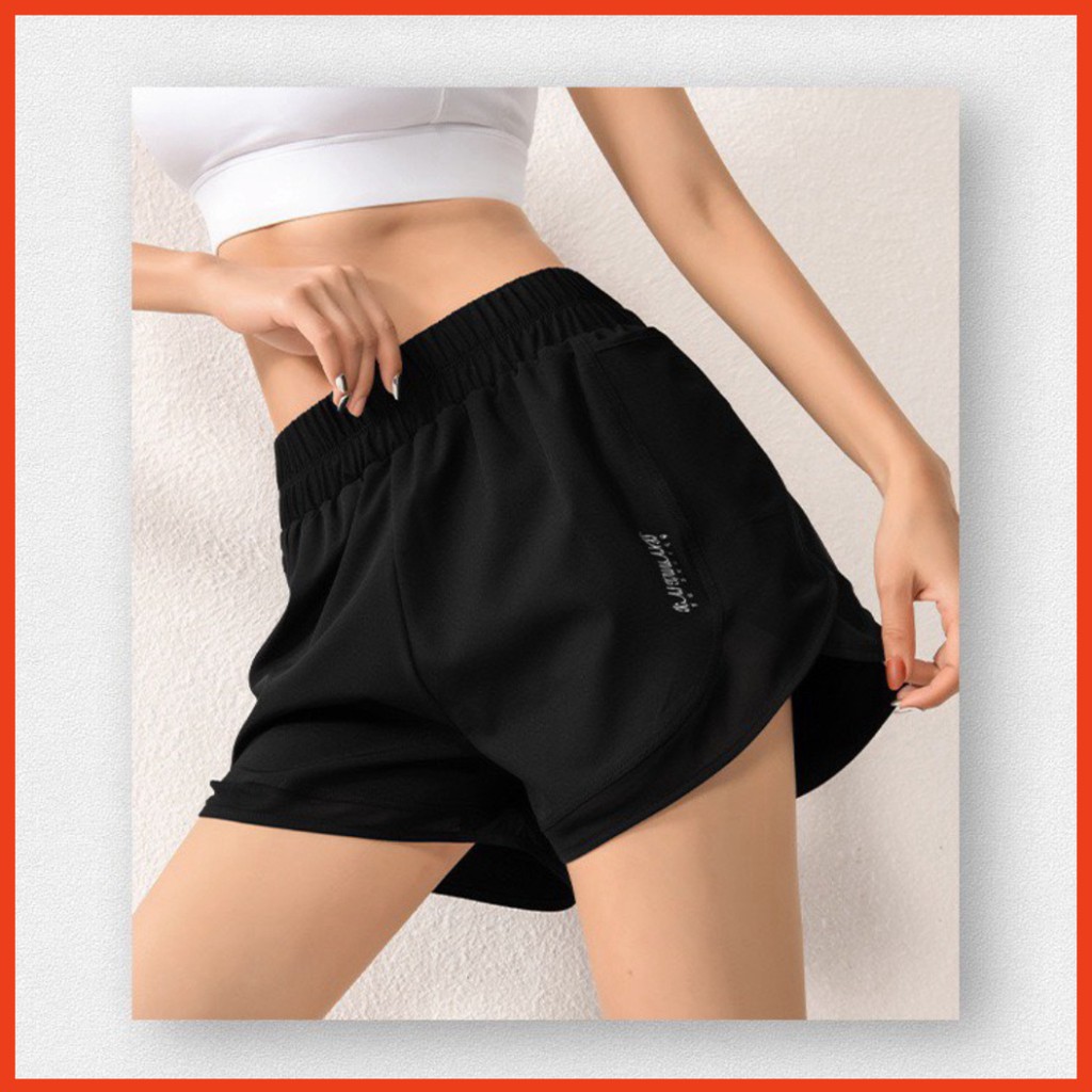 Quần Short Nữ QS02 Tập Gym,  Quần 2 lớp chất liệu cao cấp thoải mái hoạt động thể thao (QT6)